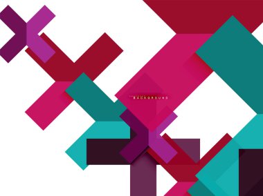 Çok renkli soyut geometrik şekiller, geometri arka plan web afiş için