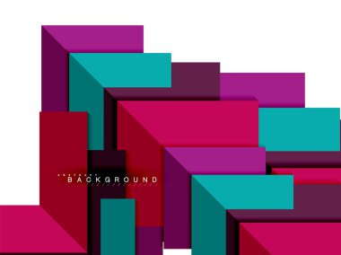 Çok renkli soyut geometrik şekiller, geometri arka plan web afiş için