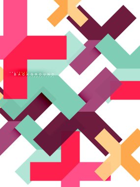 Çok renkli soyut geometrik şekiller, geometri arka plan web afiş için