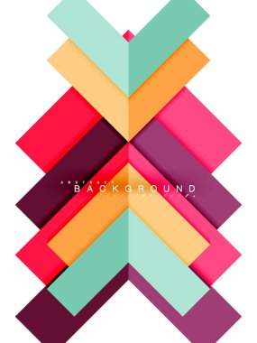 Çok renkli soyut geometrik şekiller, geometri arka plan web afiş için