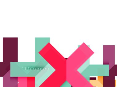 Çok renkli soyut geometrik şekiller, geometri arka plan web afiş için