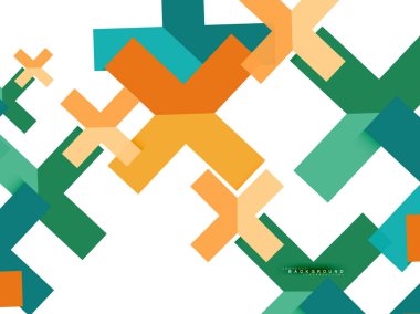 Çok renkli soyut geometrik şekiller, geometri arka plan web afiş için