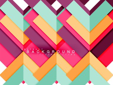 Çok renkli soyut geometrik şekiller, geometri arka plan web afiş için