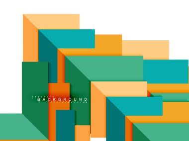 Çok renkli soyut geometrik şekiller, geometri arka plan web afiş için