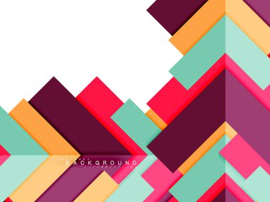 Çok renkli soyut geometrik şekiller, geometri arka plan web afiş için