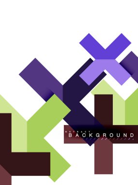 Çok renkli soyut geometrik şekiller, geometri arka plan web afiş için