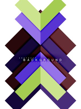 Çok renkli soyut geometrik şekiller, geometri arka plan web afiş için