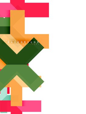 Çok renkli soyut geometrik şekiller, geometri arka plan web afiş için