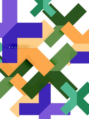 Çok renkli soyut geometrik şekiller, geometri arka plan web afiş için