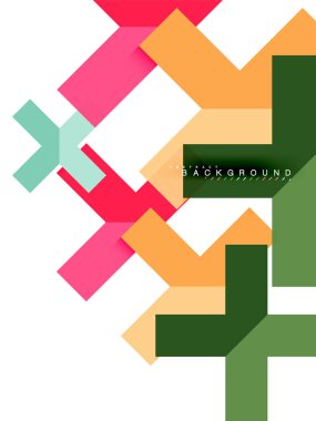 Çok renkli soyut geometrik şekiller, geometri arka plan web afiş için