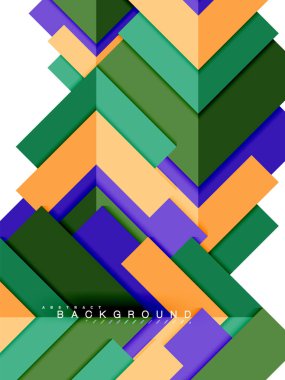 Çok renkli soyut geometrik şekiller, geometri arka plan web afiş için