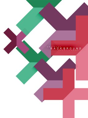 Çok renkli soyut geometrik şekiller, geometri arka plan web afiş için