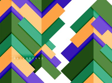 Çok renkli soyut geometrik şekiller, geometri arka plan web afiş için