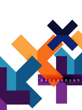 Çok renkli soyut geometrik şekiller, geometri arka plan web afiş için