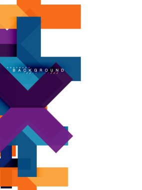 Çok renkli soyut geometrik şekiller, geometri arka plan web afiş için