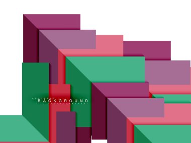 Çok renkli soyut geometrik şekiller, geometri arka plan web afiş için