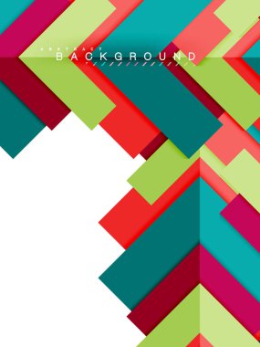 Çok renkli soyut geometrik şekiller, geometri arka plan web afiş için