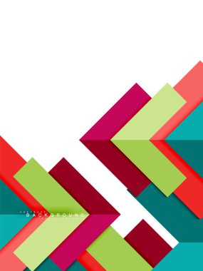 Çok renkli soyut geometrik şekiller, geometri arka plan web afiş için
