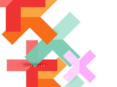 Çok renkli soyut geometrik şekiller, geometri arka plan web afiş için