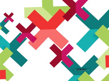 Çok renkli soyut geometrik şekiller, geometri arka plan web afiş için