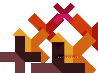 Çok renkli soyut geometrik şekiller, geometri arka plan web afiş için