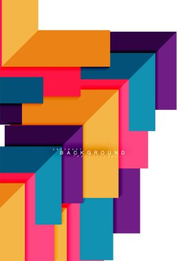 Çok renkli soyut geometrik şekiller, geometri arka plan web afiş için