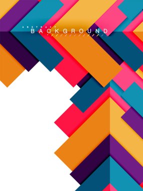 Çok renkli soyut geometrik şekiller, geometri arka plan web afiş için