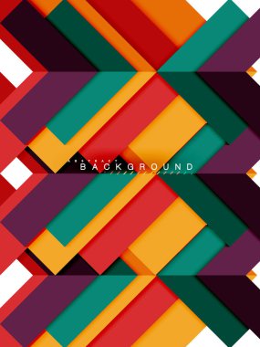 Çok renkli soyut geometrik şekiller, geometri arka plan web afiş için