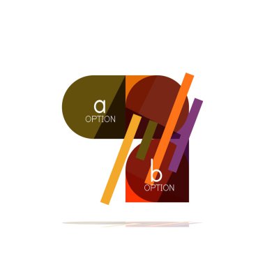 En az daire temiz soyut seçeneği adım Infographic tasarım öğesi, geometrik şekiller - Tur kareler, daireler ve satırları düzeni ile örnek metin