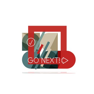 En az daire temiz soyut seçeneği adım Infographic tasarım öğesi, geometrik şekiller - Tur kareler, daireler ve satırları düzeni ile örnek metin