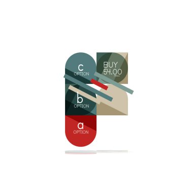 En az daire temiz soyut seçeneği adım Infographic tasarım öğesi, geometrik şekiller - Tur kareler, daireler ve satırları düzeni ile örnek metin