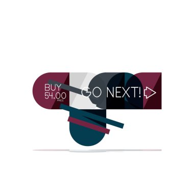 En az daire temiz soyut seçeneği adım Infographic tasarım öğesi, geometrik şekiller - Tur kareler, daireler ve satırları düzeni ile örnek metin