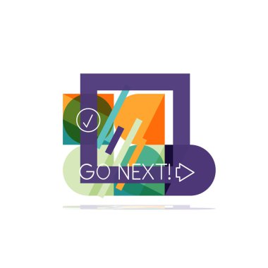 En az daire temiz soyut seçeneği adım Infographic tasarım öğesi, geometrik şekiller - Tur kareler, daireler ve satırları düzeni ile örnek metin