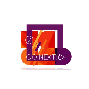 En az daire temiz soyut seçeneği adım Infographic tasarım öğesi, geometrik şekiller - Tur kareler, daireler ve satırları düzeni ile örnek metin