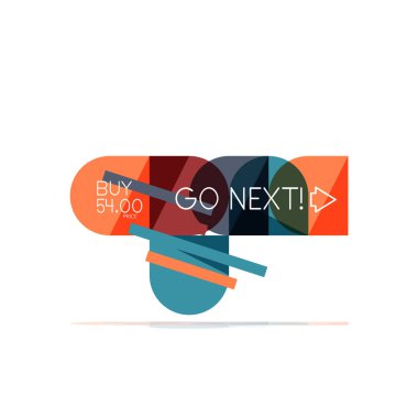 En az daire temiz soyut seçeneği adım Infographic tasarım öğesi, geometrik şekiller - Tur kareler, daireler ve satırları düzeni ile örnek metin