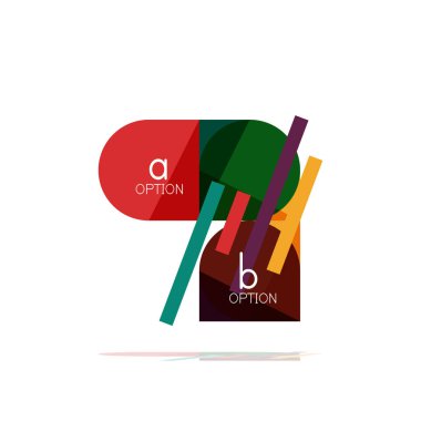 En az daire temiz soyut seçeneği adım Infographic tasarım öğesi, geometrik şekiller - Tur kareler, daireler ve satırları düzeni ile örnek metin