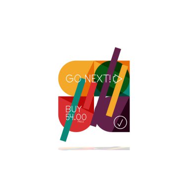 En az daire temiz soyut seçeneği adım Infographic tasarım öğesi, geometrik şekiller - Tur kareler, daireler ve satırları düzeni ile örnek metin