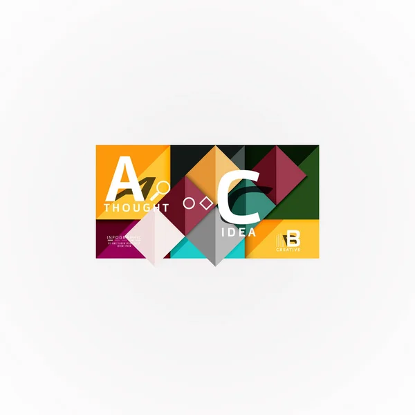 Geometrisch ontwerp abstracte optie infographics — Stockvector