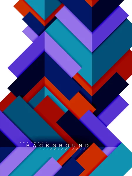 Formes géométriques abstraites multicolores, fond géométrique pour bannière web — Image vectorielle