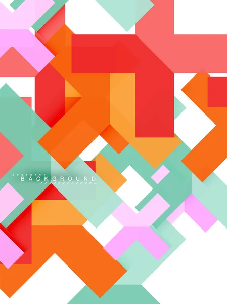 Veelkleurige abstracte geometrische vormen, meetkunde achtergrond voor webbanner — Stockvector