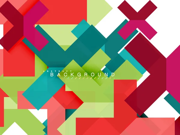 Mehrfarbige abstrakte geometrische Formen, geometrischer Hintergrund für Web-Banner — Stockvektor