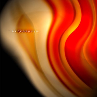 Sıvı karıştırma renkler dalga arka plan tasarlamak vektör. Renkli örgü dalgalar