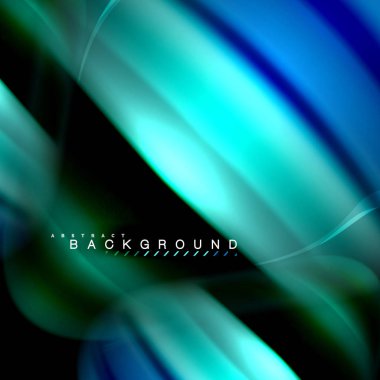 Sıvı karıştırma renkler dalga arka plan tasarlamak vektör. Renkli örgü dalgalar