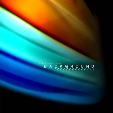 Sıvı karıştırma renkler dalga arka plan tasarlamak vektör. Renkli örgü dalgalar