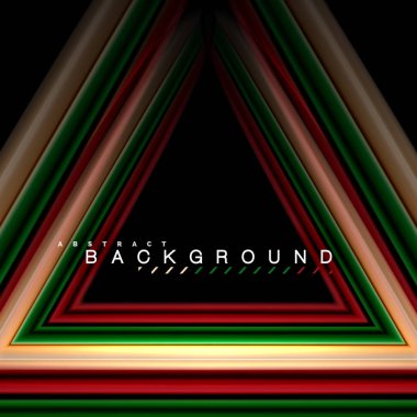 Sıvı çok renkli çizgilerle oluşturulan geometrik şekiller