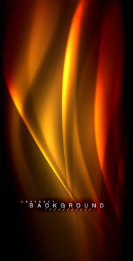 Neon parlayan dalga, sihirli enerji ve ışık arka plan