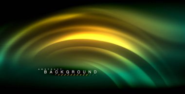 Neon parlayan dalga, sihirli enerji ve ışık arka plan