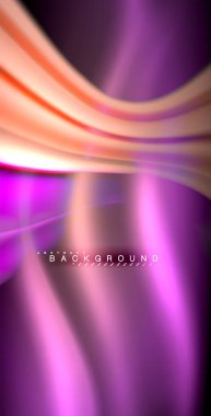 Neon parlayan dalga, sihirli enerji ve ışık arka plan