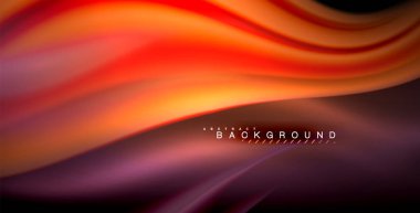 Neon parlayan dalga, sihirli enerji ve ışık arka plan