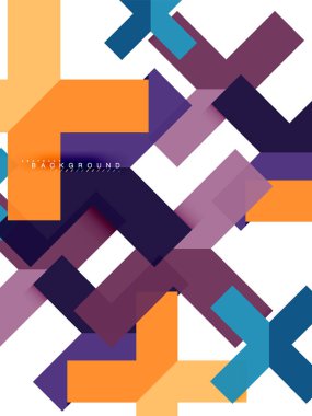 Çok renkli soyut geometrik şekiller, geometri arka plan web afiş için